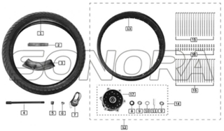 RUEDA DELANTERA para ZONGSHEN RX3 REPUESTOS DE PRIMERA CALIDAD