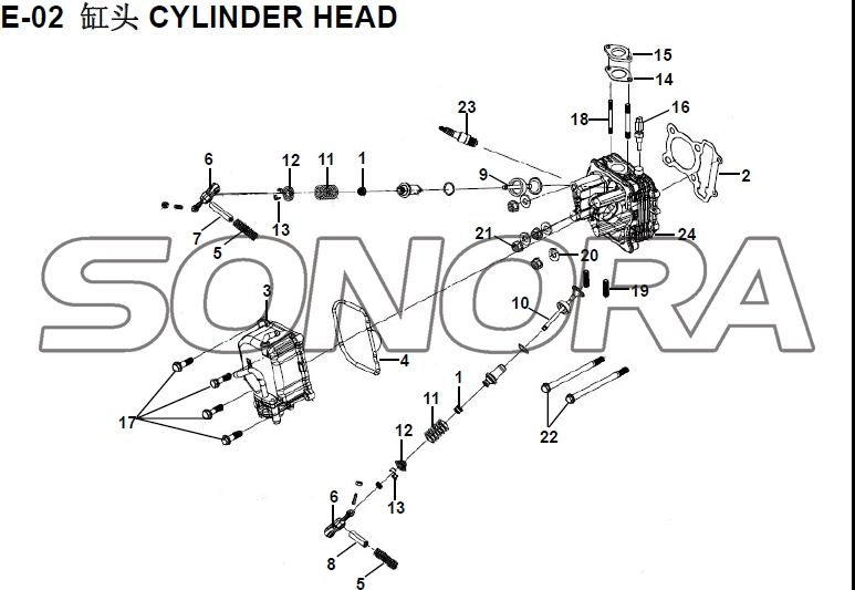 CULATA DE CILINDRO E-02 XS150T-8 CROX Para Repuesto SYM Calidad superior