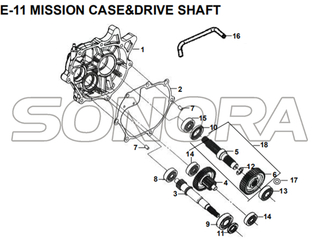 E-11 MISSION CASE & DRIVE EJE para XS175T SYMPHONY ST 200i Repuesto de calidad superior