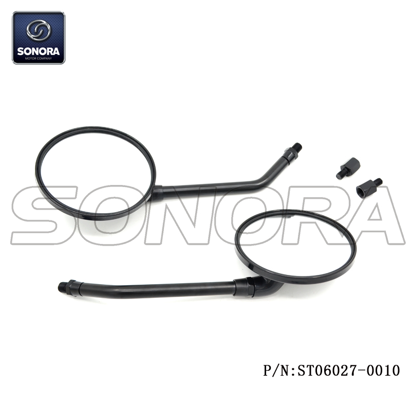 Vespa Mirror negro M8 con adaptador M10 (P / N: ST06027-0010) alta calidad