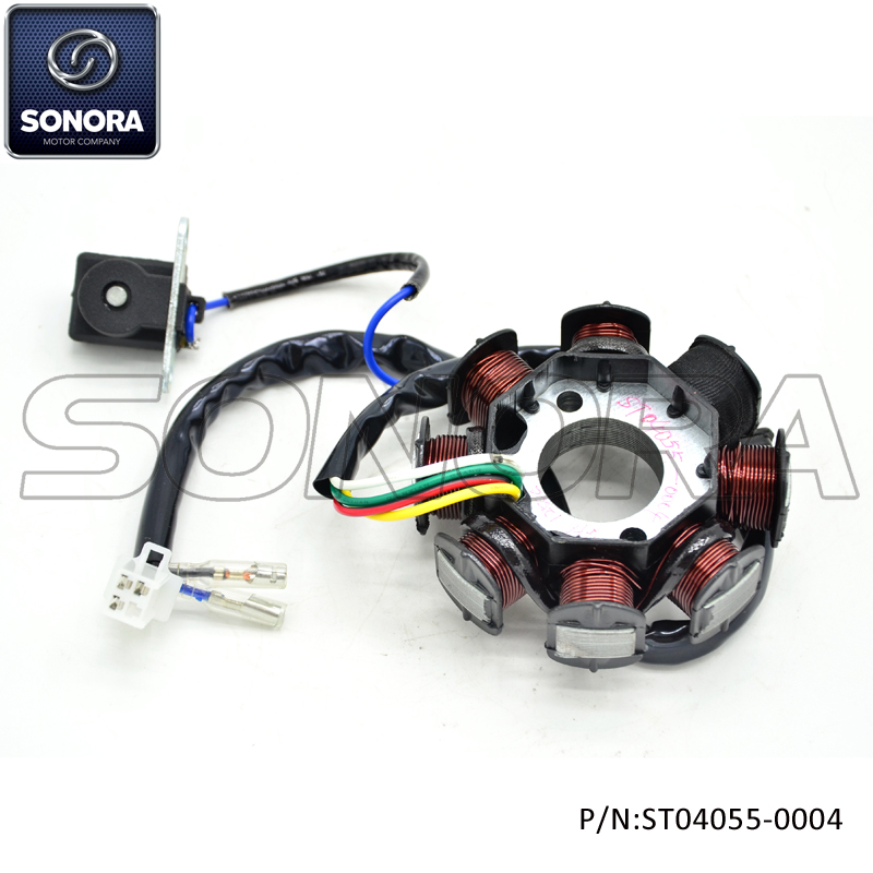 GY6-125 152QMI BT125CC 8 polos 5 cables ESTATOR AC (P / N: ST04055-0004) Calidad superior