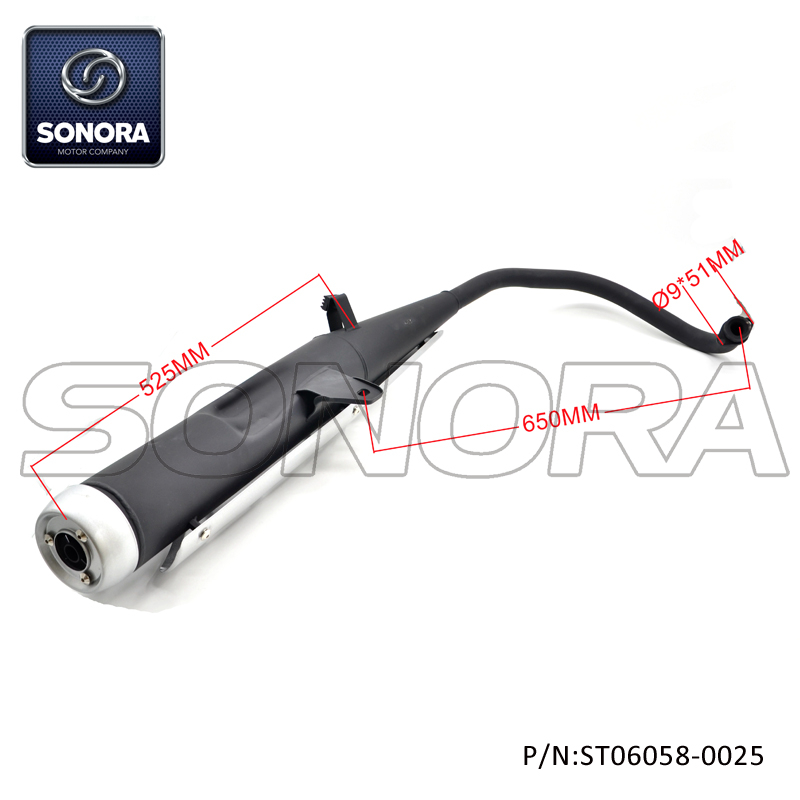 Escape YAMAHA YBR 125 (P / N: ST06058-0025) Calidad superior