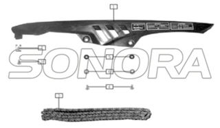 Caja de cadena / Cadena para ZONGSHEN RX3 REPUESTOS DE PRIMERA CALIDAD