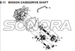 E-11 MISSION CASE DRIVE SHAFT JET 14 XS175T-2 Para SYM Repuesto de calidad superior