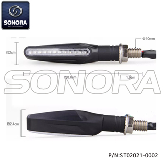 Luz intermitente LED secuencial aerodinámica con luz ámbar tipo C (P / N: ST02021-0002) Calidad superior