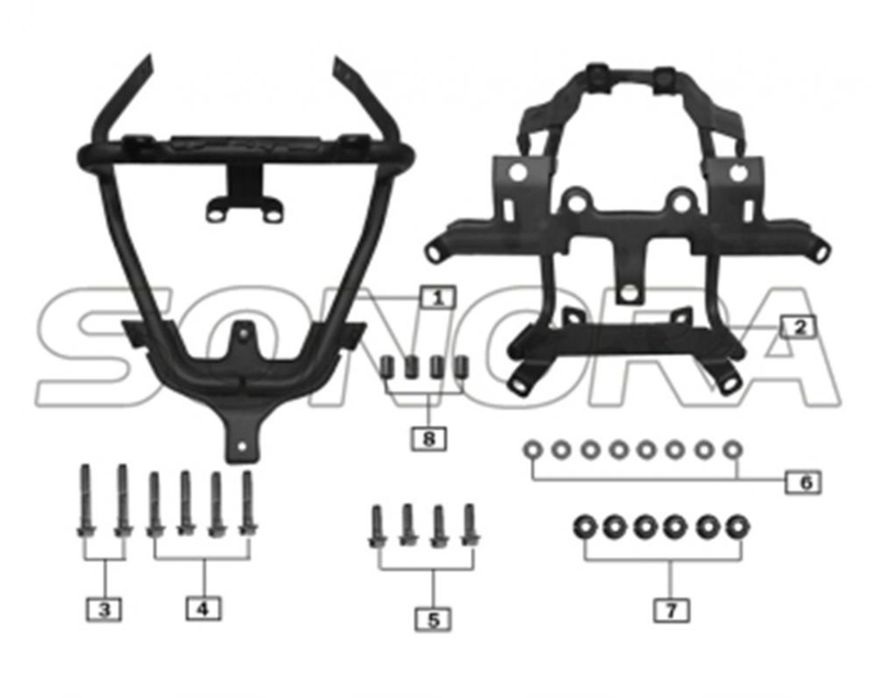 SOPORTE DELANTERO para ZONGSHEN RX3 REPUESTOS DE PRIMERA CALIDAD