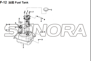 Depósito de combustible F-12 XS150T-8 CROX para pieza de repuesto SYM de alta calidad
