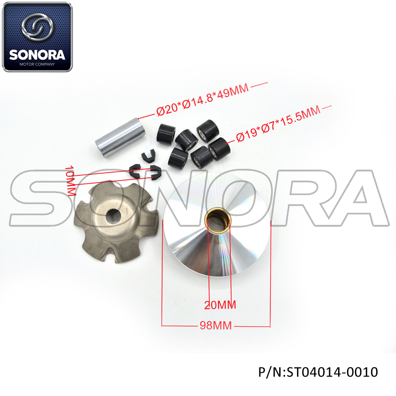 PIAGGIO VARIATOR PIAGGIO ZIP VARIATOR ZIP 50cc 4T VARIATOR (P / N: ST04014-0010) CALIDAD SUPERIOR