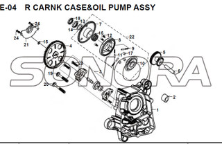 E-04 R CARNK CASE BOMBA DE ACEITE CONJUNTO JET 14 XS175T-2 Para SYM Repuesto de calidad superior