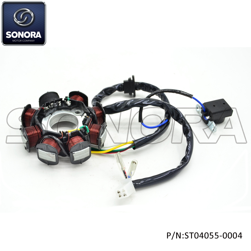 GY6-125 152QMI BT125CC 8 polos 5 cables ESTATOR AC (P / N: ST04055-0004) Calidad superior