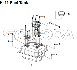 Depósito de combustible F-11 para XS175T SYMPHONY ST 200i Pieza de repuesto de alta calidad