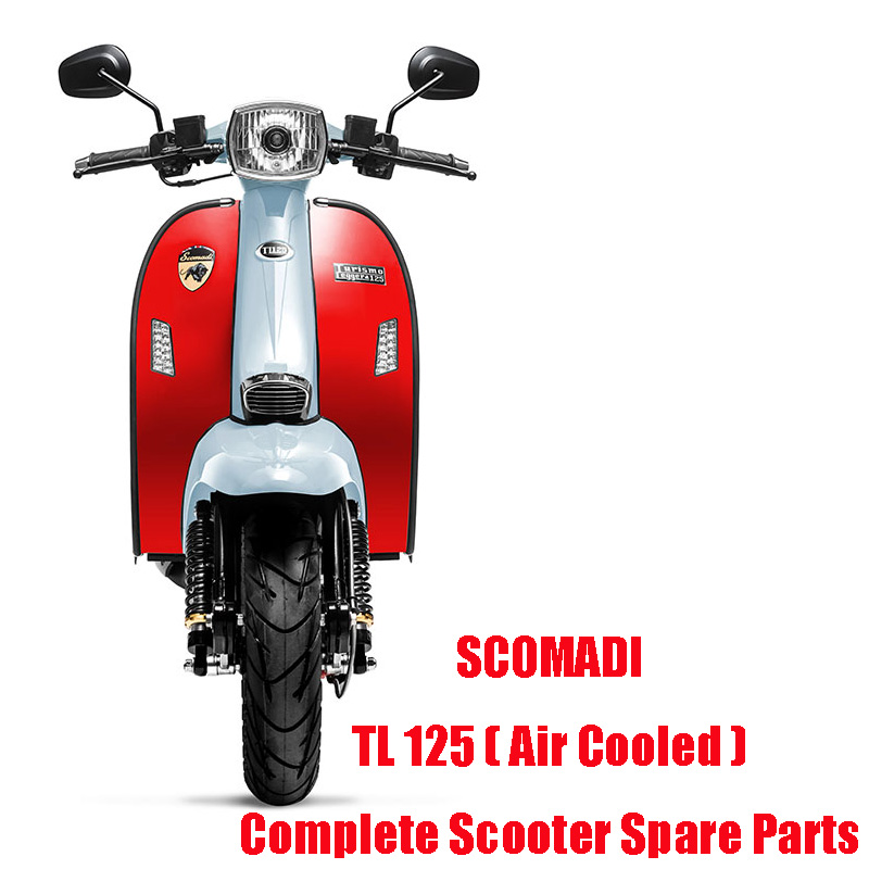 SCOMADI TL125 Piezas de motor de scooter refrigerado por aire Piezas de repuesto de scooter completo Calidad original