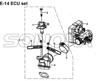 ECU E-14 para XS175T SYMPHONY ST 200i Recambio Calidad superior