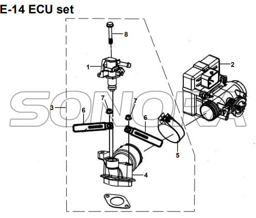 ECU E-14 para XS175T SYMPHONY ST 200i Recambio Calidad superior