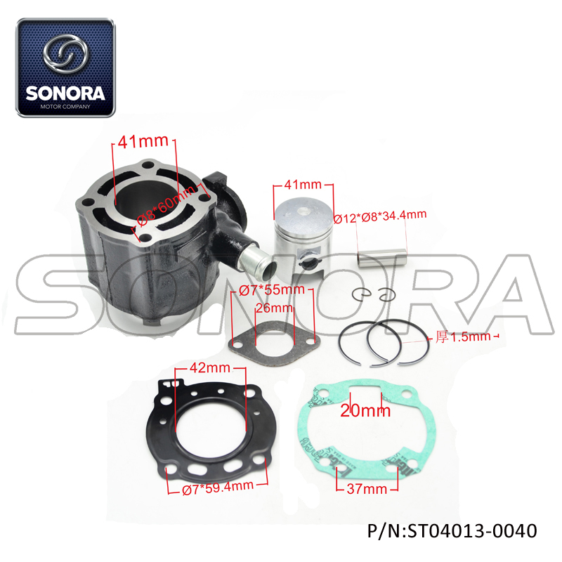 SUZUKI AY50 Katana Zillion Morini LC Kit de cilindro (P / N: ST04013-0040) Calidad superior