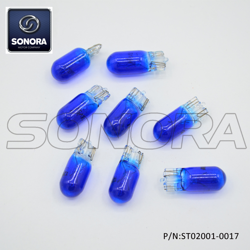 Bombilla 12V 5W T10 Azul (P / N: ST02001-0017) Calidad superior