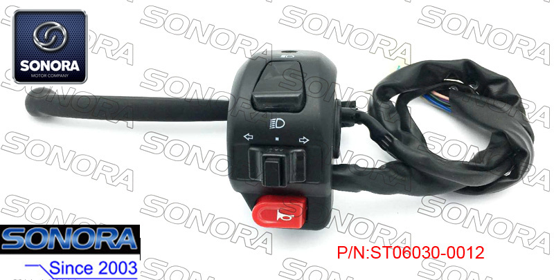 BENZHOU YY50QT L.Conjunto de interruptor de manija con palanca negra (P / N: ST06030-0012) Calidad superior