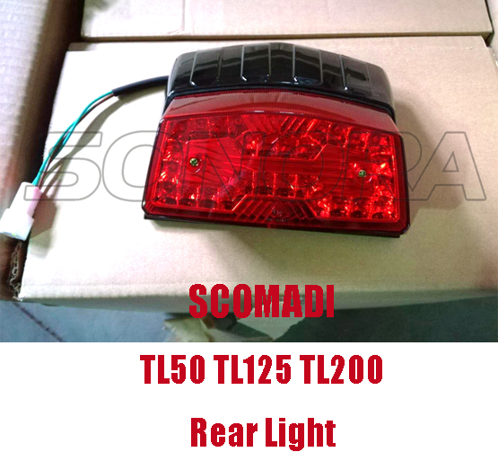LUZ TRASERA SCOMADI TL50 TL125 TL200 Piezas Luz Trasera Calidad Original