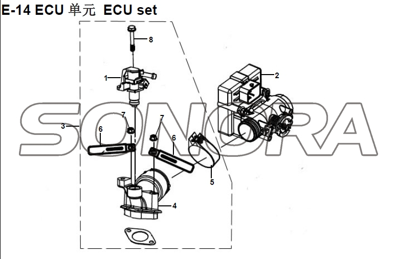 E-14 ECU set XS150T-8 CROX Para SYM Repuesto de calidad superior