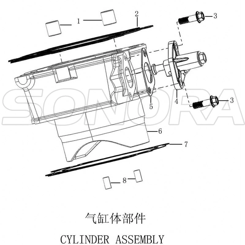 Kit de cilindros Zongshen NC250 Motor Kayo BSE Xmotos Apollo Piezas originales