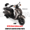 AGM Retro Black Edition SCOOTER BODY KIT PIEZAS DE MOTOR SCOOTER COMPLETO PIEZAS DE RECAMBIO ORIGINALES
