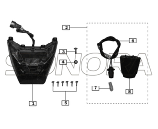 Conjunto de luz trasera para ZONGSHEN RX3 REPUESTOS DE CALIDAD SUPERIOR