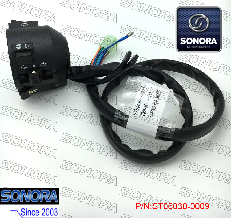 QINGQI M125-2D L.Conjunto de interruptor de manija con palanca negra (P / N: ST06030-0009) Calidad superior