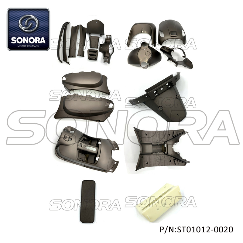 KIT DE CUERPO ZNEN RIVA (FARO REDONDO) NEGRO MATE 19PZS (P / N: ST01012-0020) Calidad superior